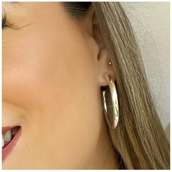 James Avery Fiesta Hoops Sterling Silver Earrings Large - Picture 3 of 6